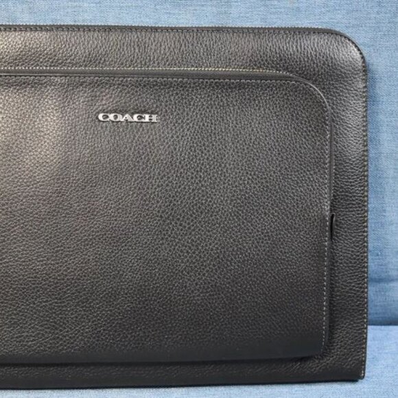 Coach Ethan Portfolio Leather Black – NWT - Picture 2 of 8